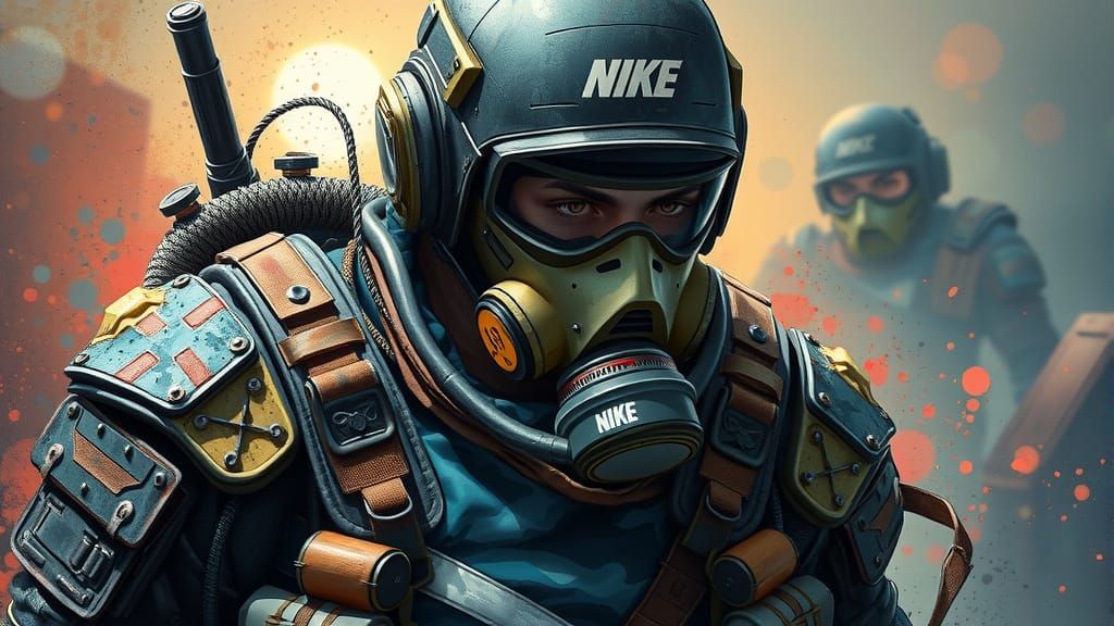 Hyperrealistic Post Apocalyptic Warrior in Splendid Armor