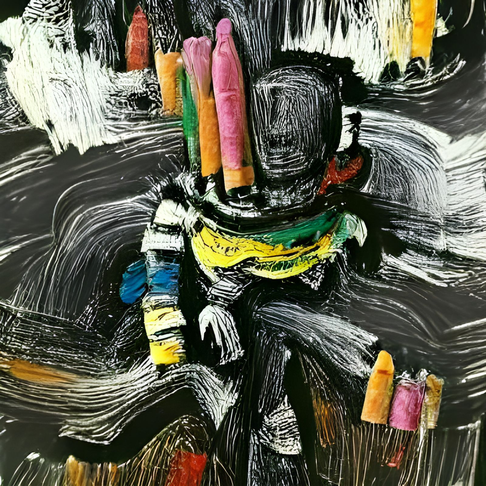 Black Crayon Strokes