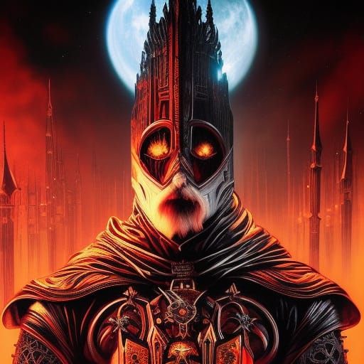 White Wizard: Gothic Cyberpunk Concept Art