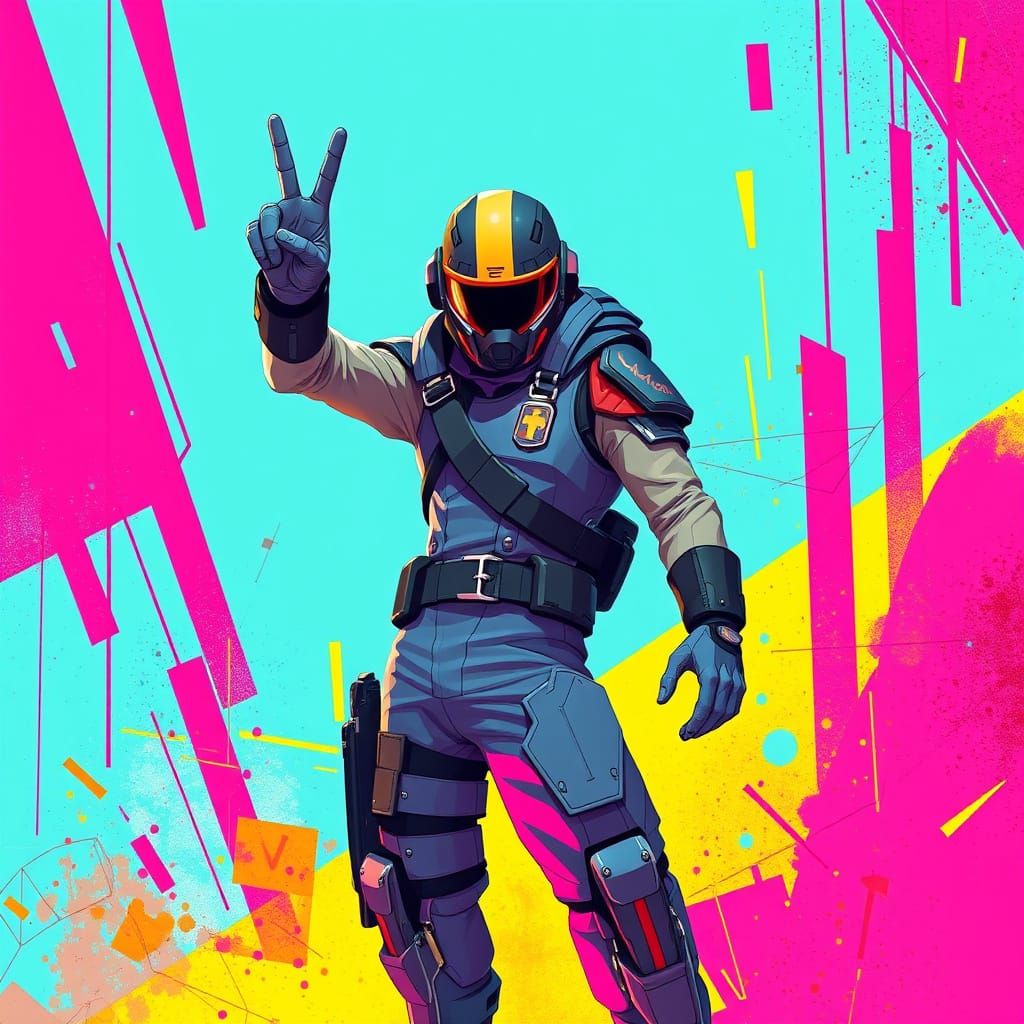 Muster Spick in Cyberpunk Futurism