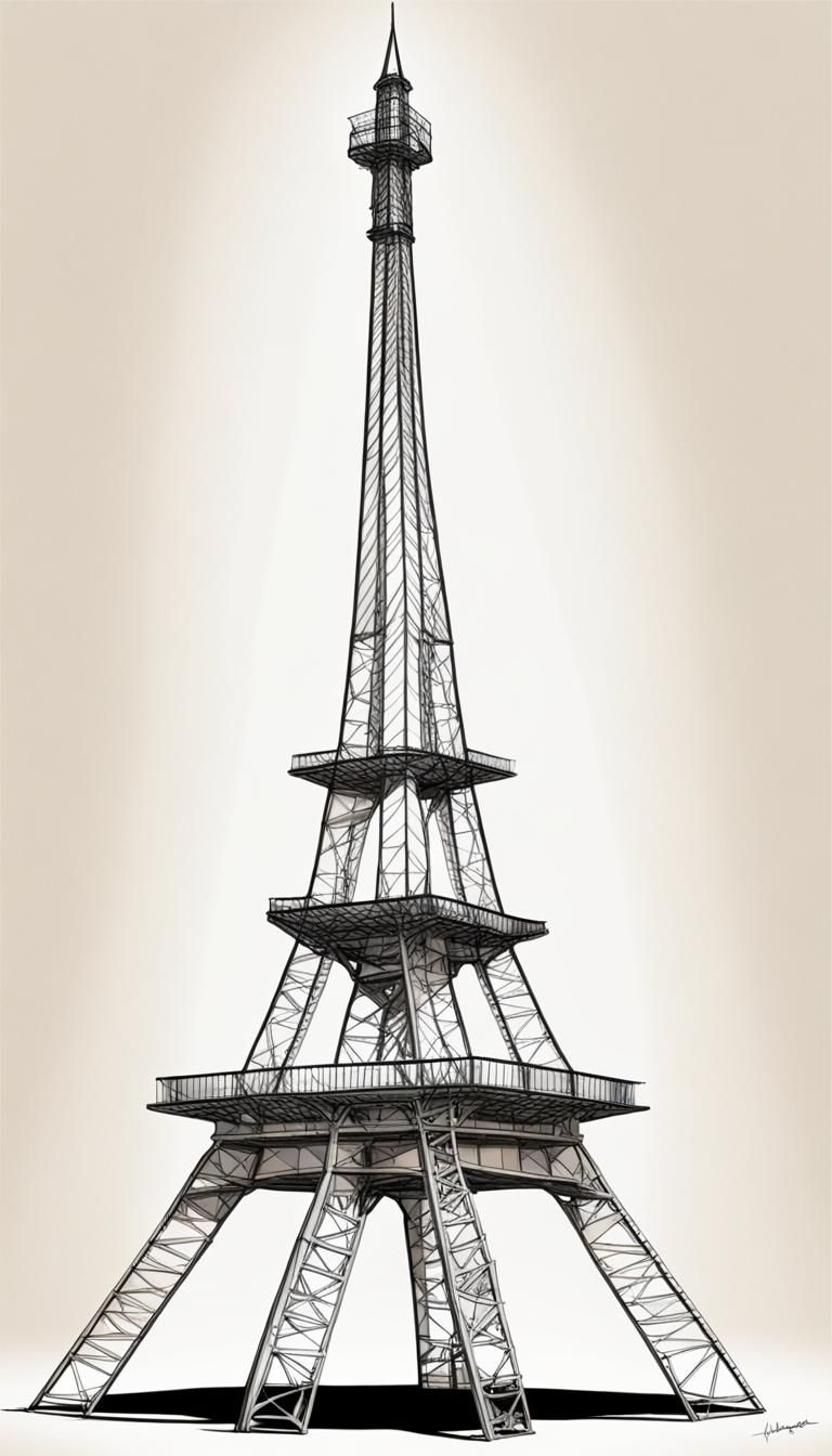 Eiffel Tower Christmas Tree: Festive 3D Rendering