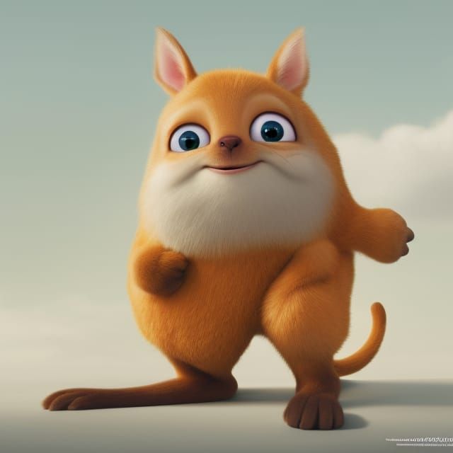 Adorable Animal Concept Art in Pixar Style