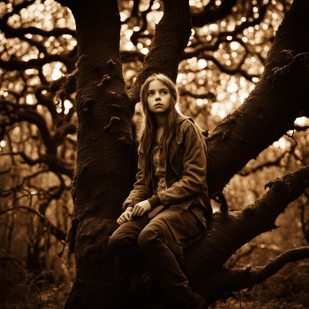 Girl in Bioluminescent Tree: Dreamworks Photo