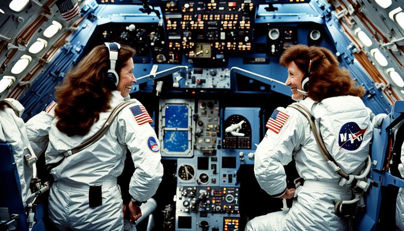 Christa McAuliffe and Barbara Morgan in Space