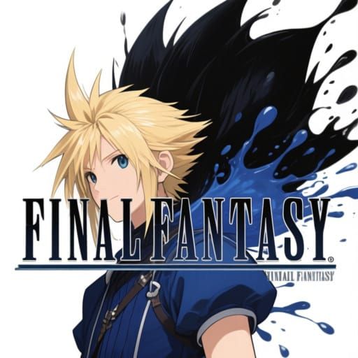 Cloud Strife in Anime Style for Final Fantasy Cover