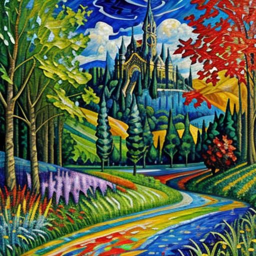 Lord of the Rings: Expressionist Mosaic Patchwork Painting