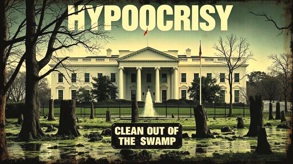 SATIRE:- So, some boofhead said "i WILL clean out the swamp"...