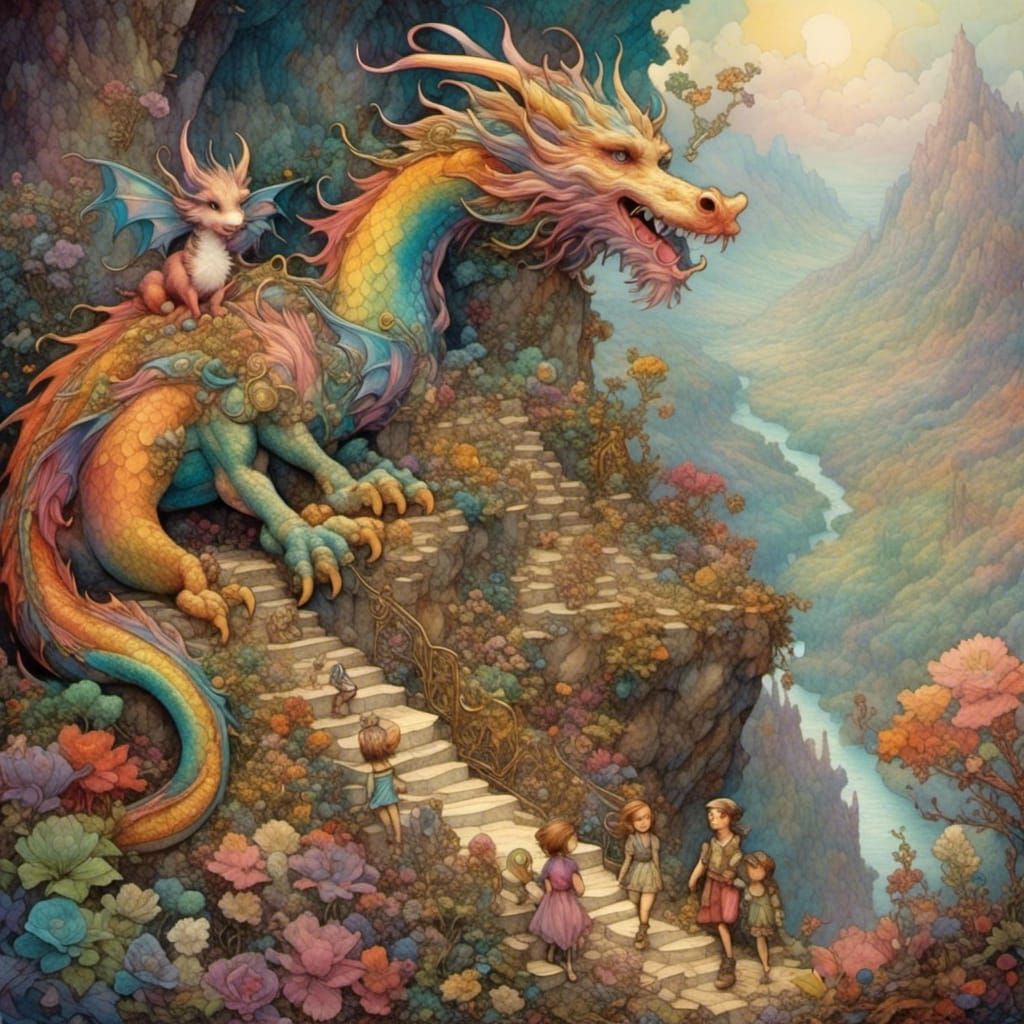 Adventurers Find Dragon's Treasure in Muted Rainbow