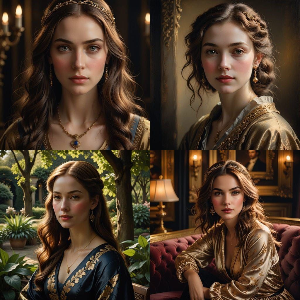 Enchanting Female Portrait in Elegant Style