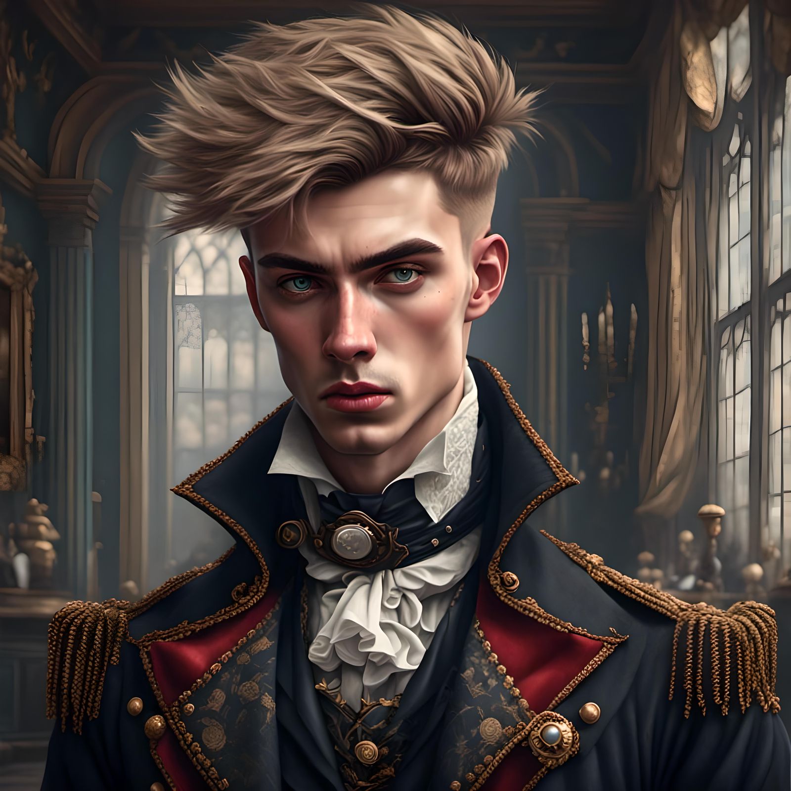 Victorian Punk Portrait of British Lad