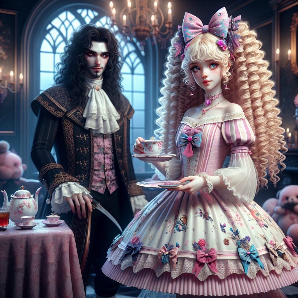 Gothic Romance in Pastel Hues: A Vampire King's Tea Time