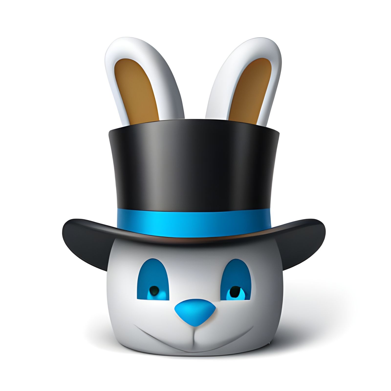 3D Render of a Cute Rabbit Emoji