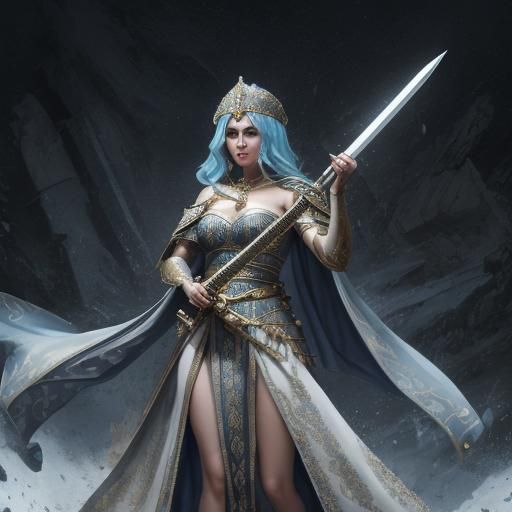 Lady Justice with Scales and Sword