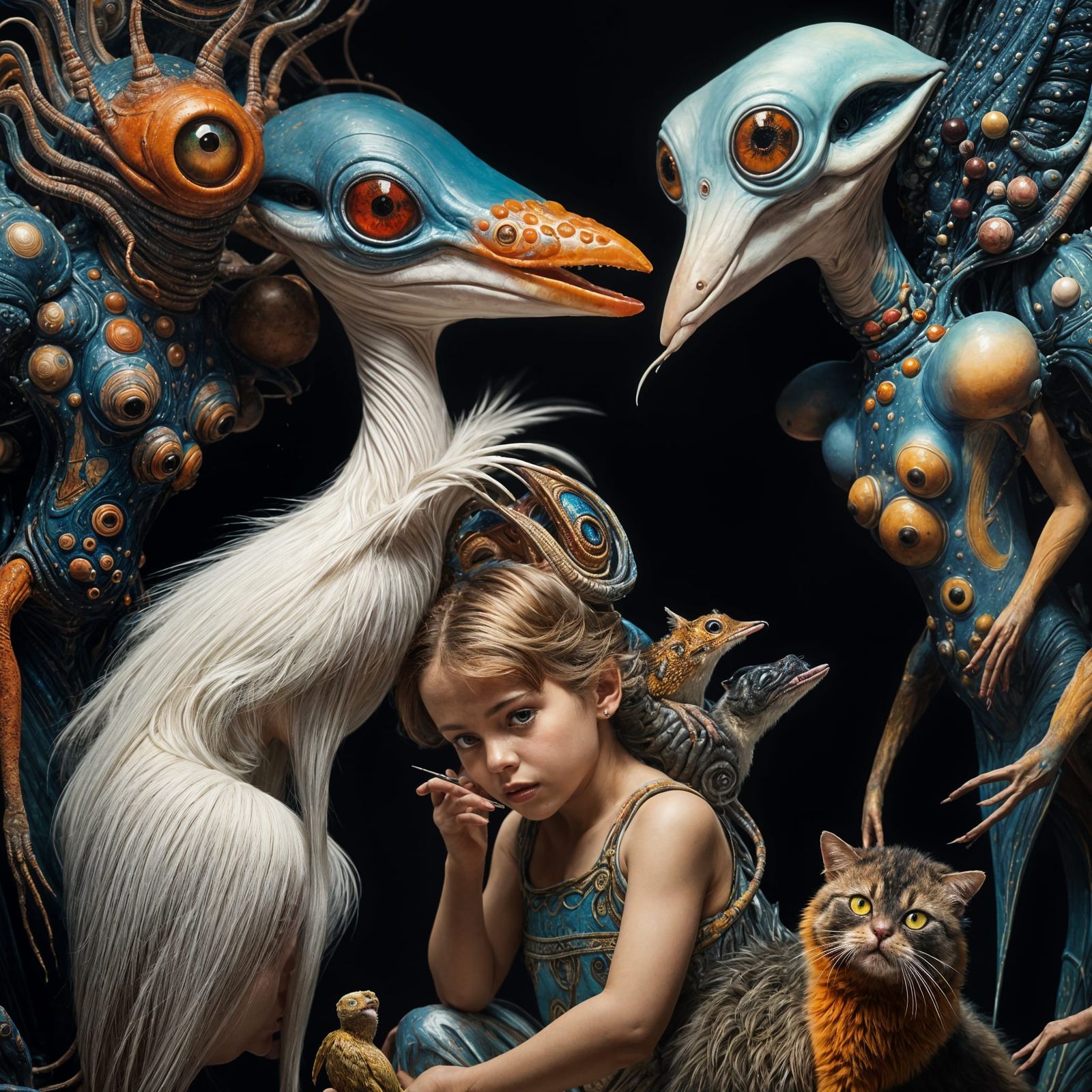 Abstract Alien Portraits in a Bizarre Universe