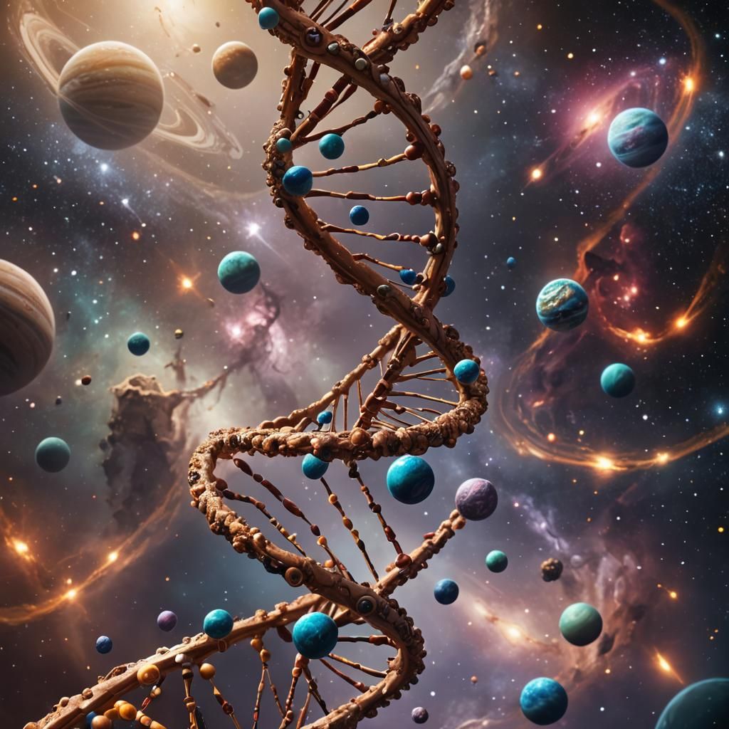 DNA Strand Among Planets and Galaxies