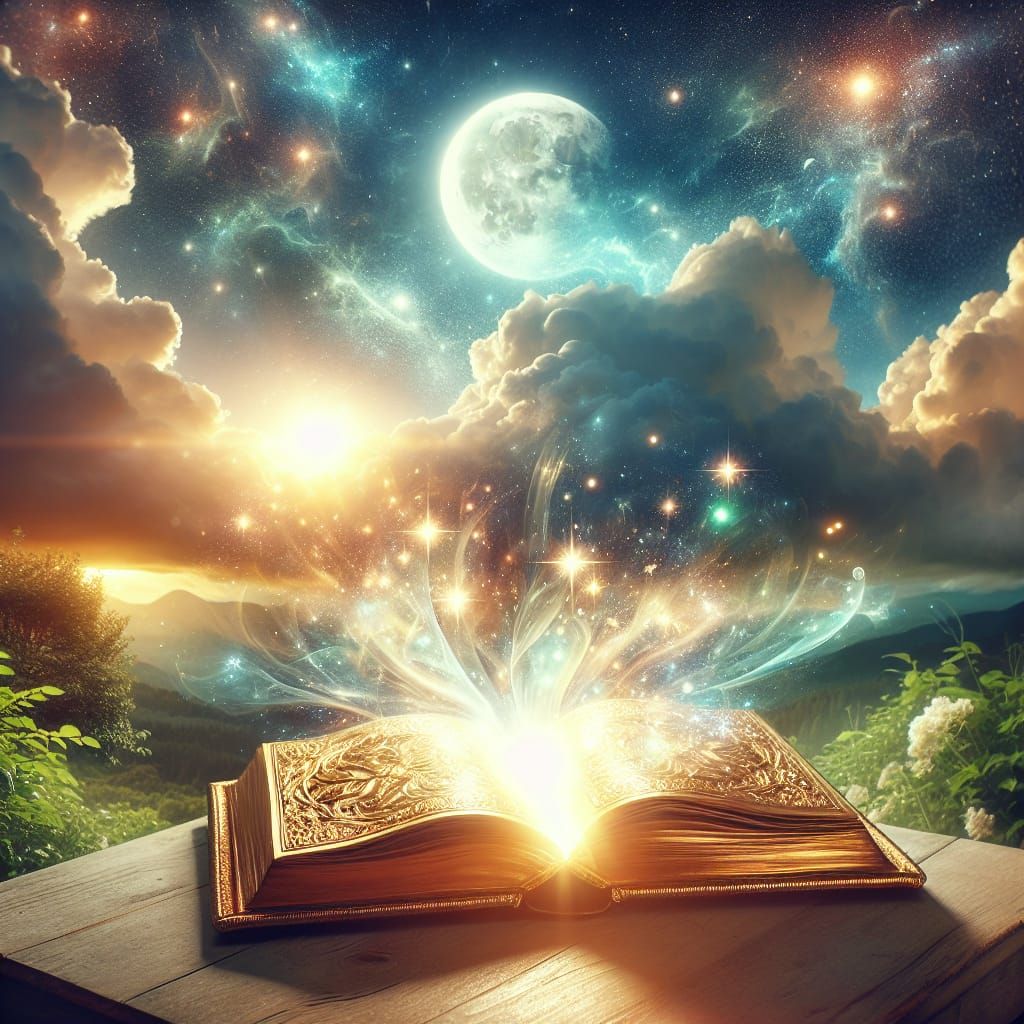 Celestial Magic Book Radiating Mystical Energy