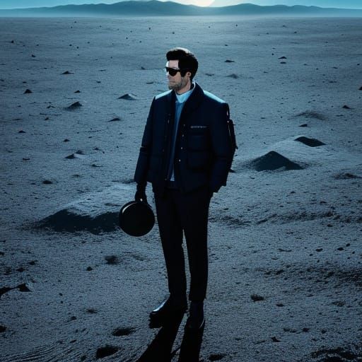 Mysterious Man in the Moon Celestial Portrait