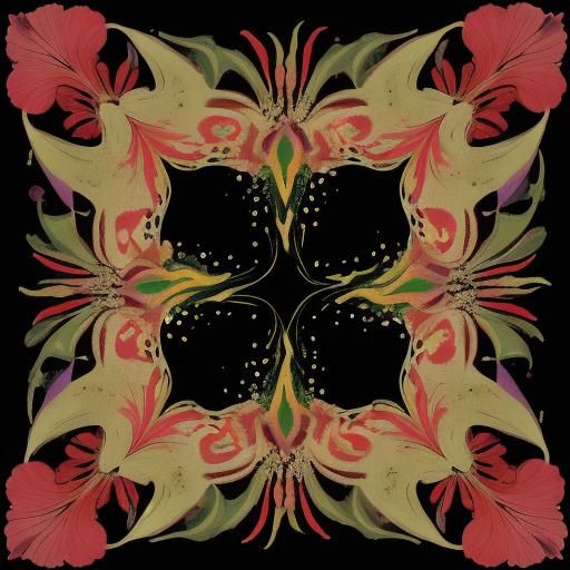 Surreal Calla Lilies with Tribal Designs Illustration