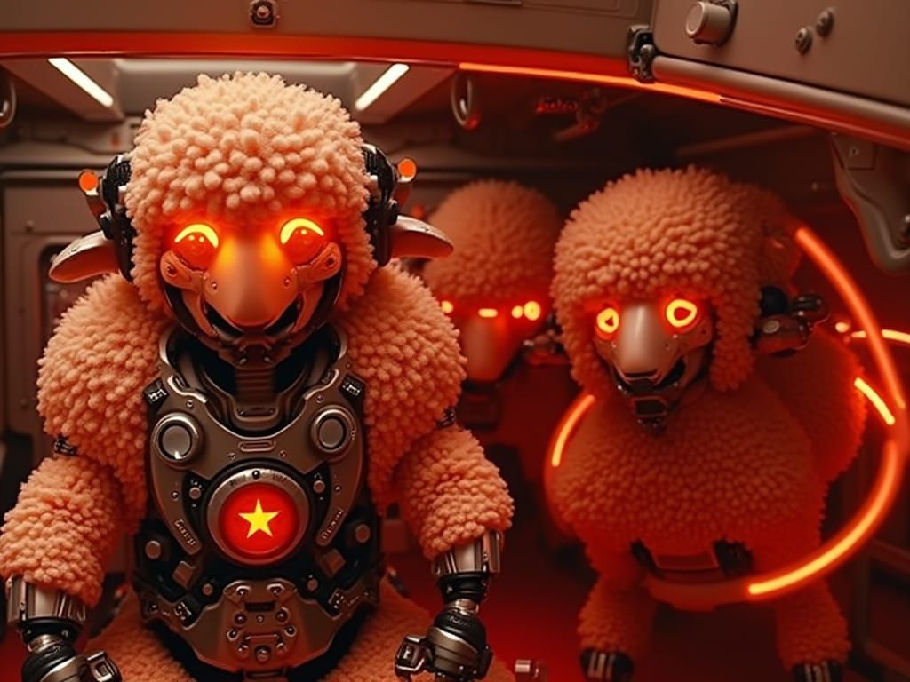 Android Dreams of Glowing Robotic Sheep in Retrofuturism