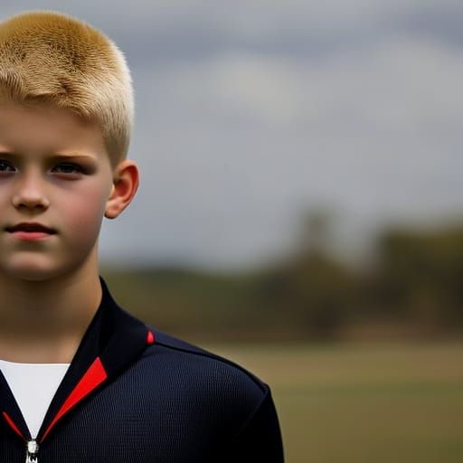Blond Teenager in Swimmers: Professional Color Photo