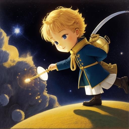 The Little Prince on the Lamplighter's Planet