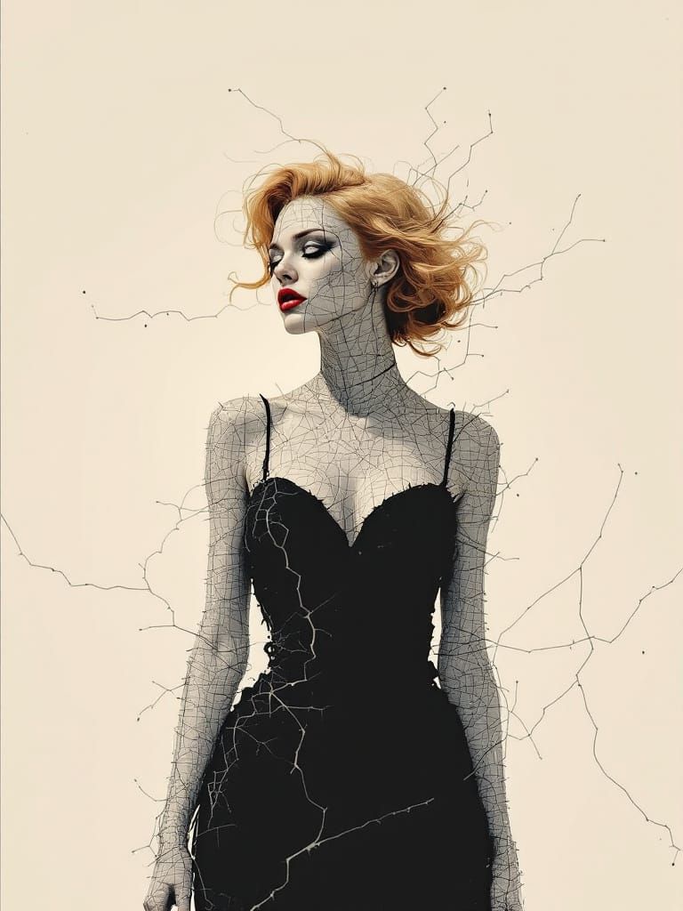 German Expressionist Pin-Up: Contorted Lines, Fever Dream Co...