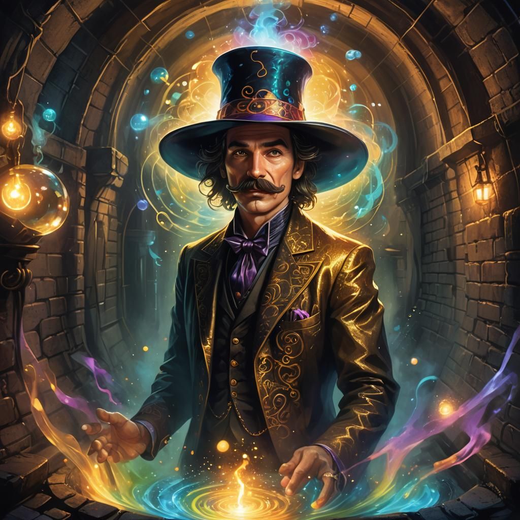 Magician Creates Psychedelic Illusions, Digital Art