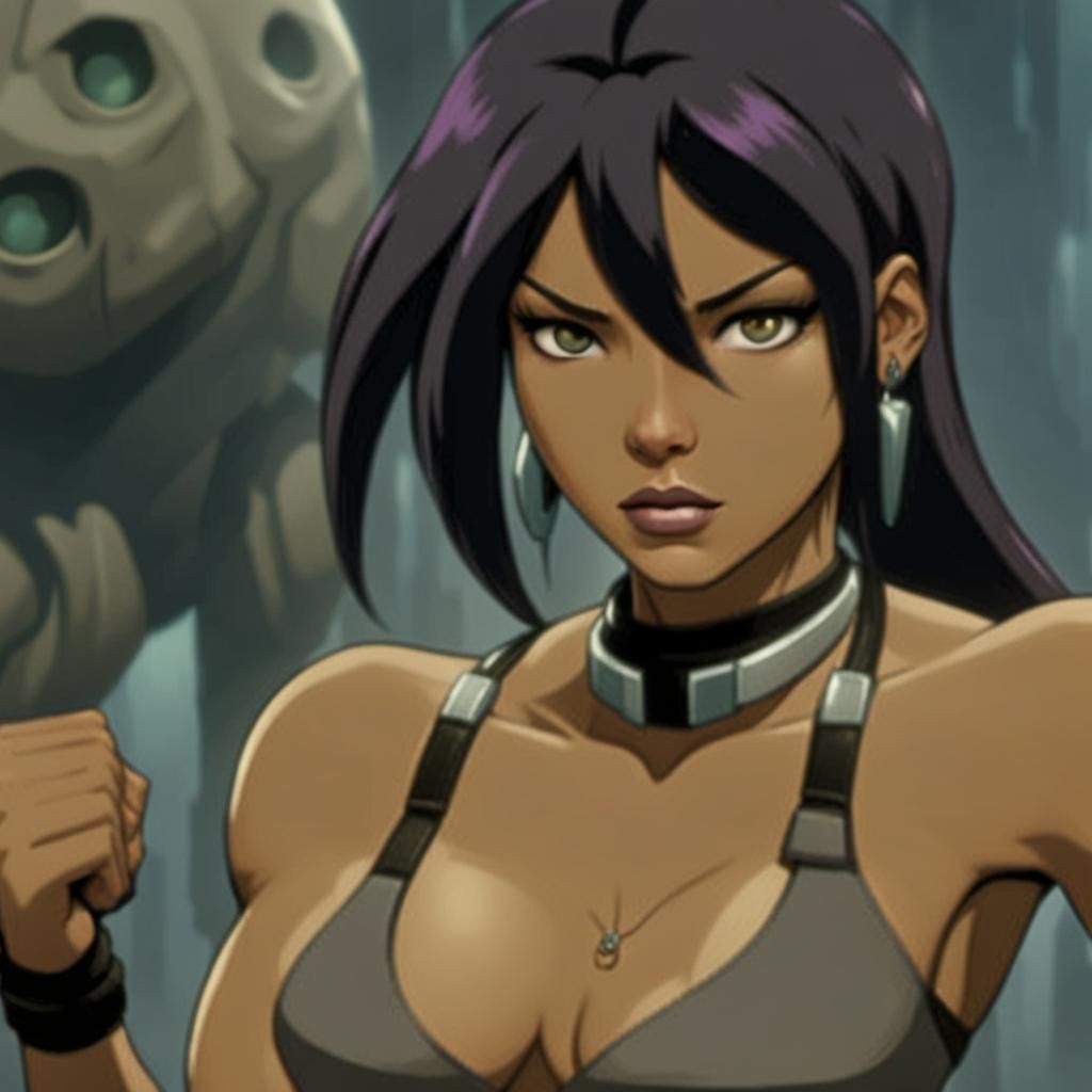 Mysterious Science Fiction Warrior in Art Deco Armor