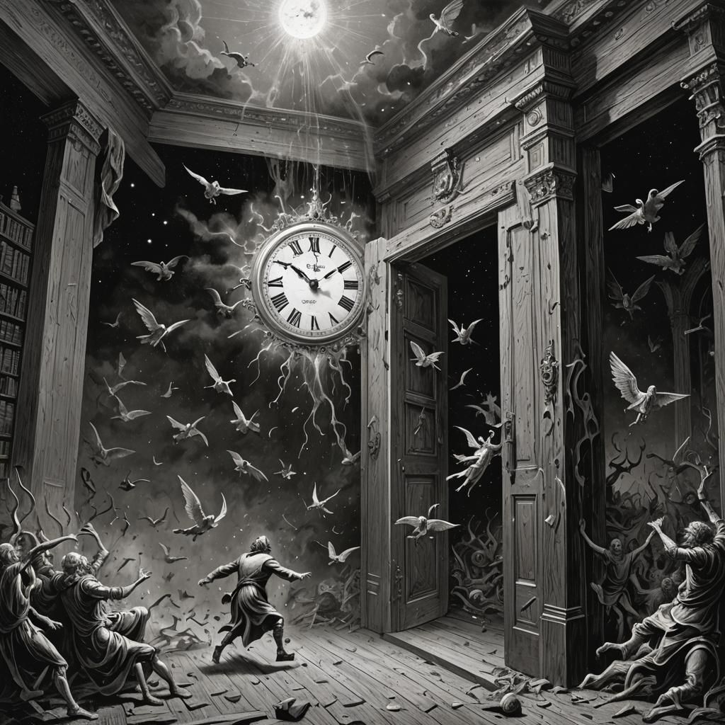 Magical Creatures Jumping Through Doors