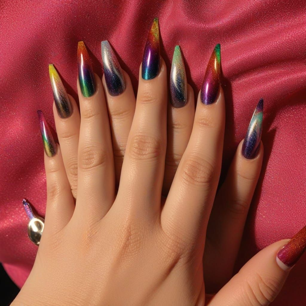 Vibrant Rainbow Nails Meet Ace Chic