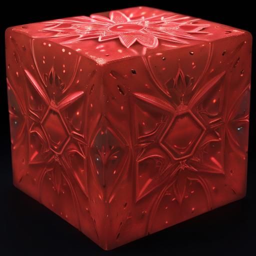 Hyperrealistic Strawberry Cube in Pixar Style