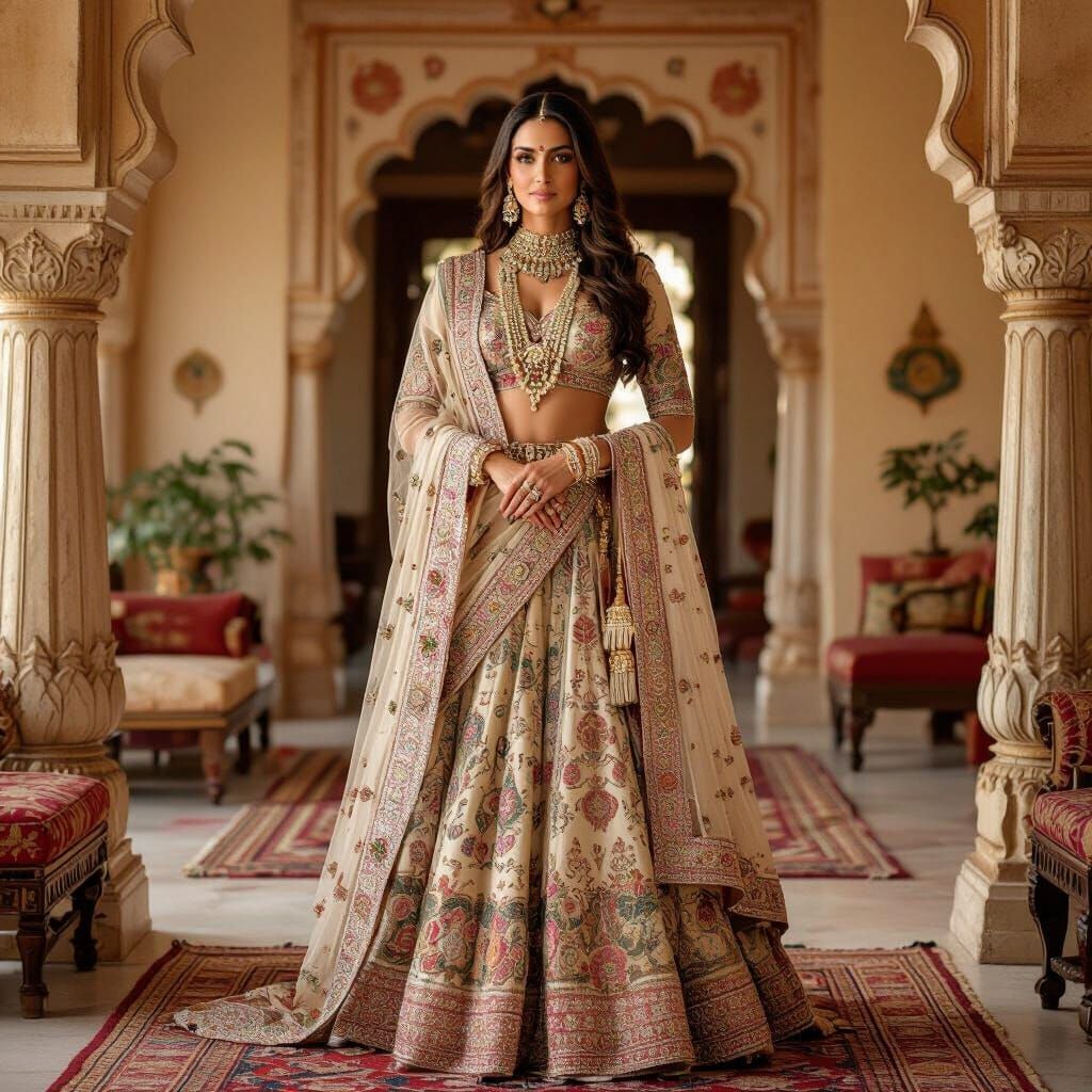 Aishwarya Rai Bachchan Royal Portrait in Raja Ravi Varma Sty...