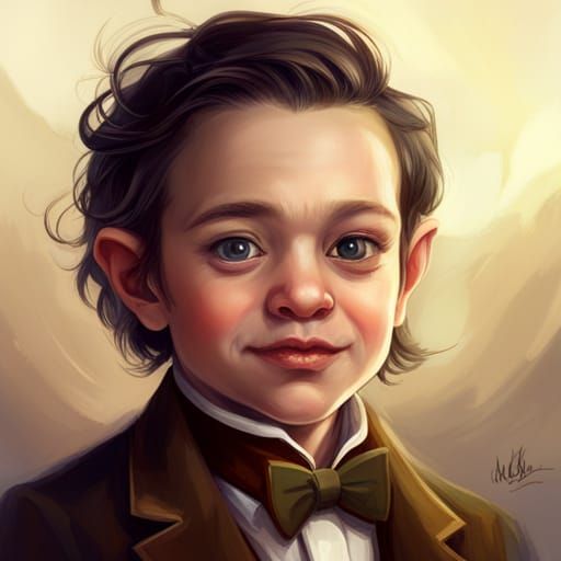 Detailed Halfling Portrait in Digital Art Style