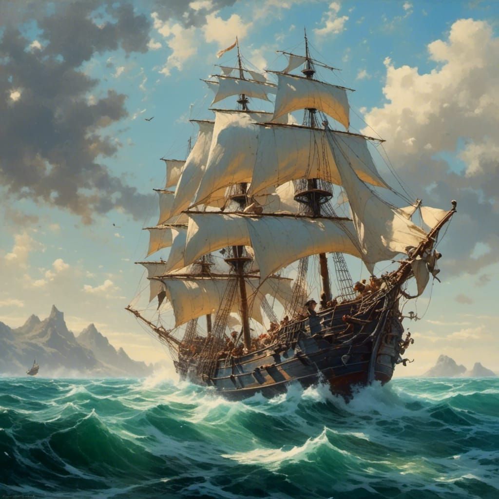 Sailing Ship on the Ocean