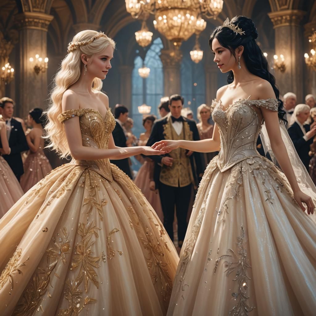 Fantasy Ball Gown Conversation in 4K