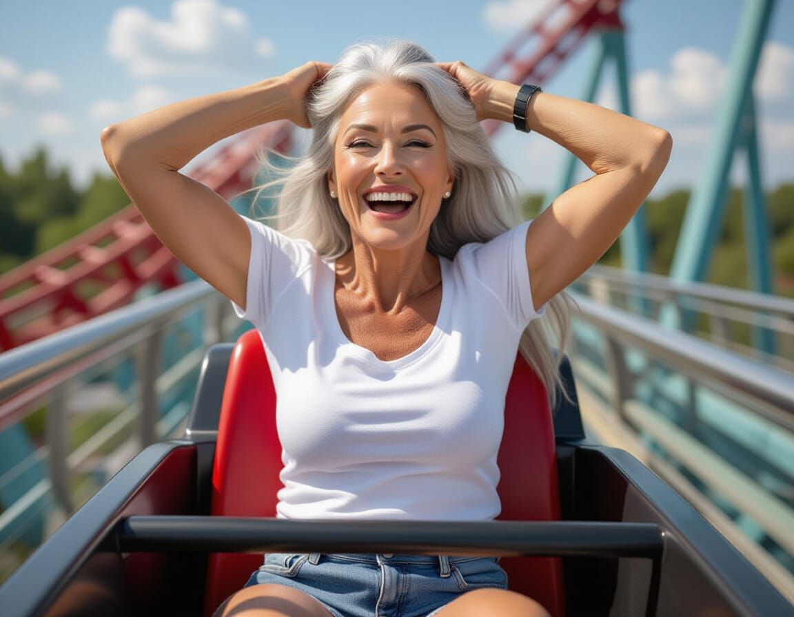 Never to old to ride a roller-coaster 1