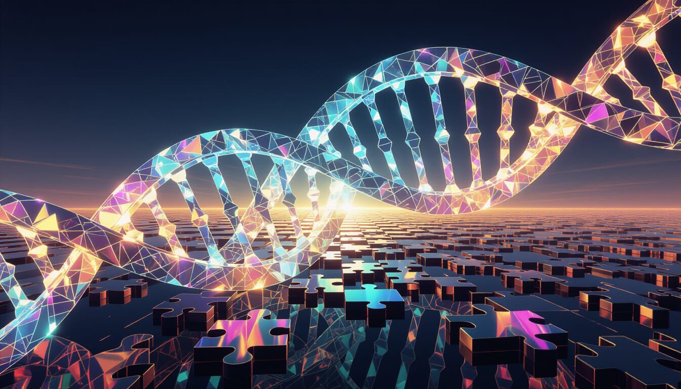 Holographic DNA Helix Assembling Infinite Cosmic Puzzle