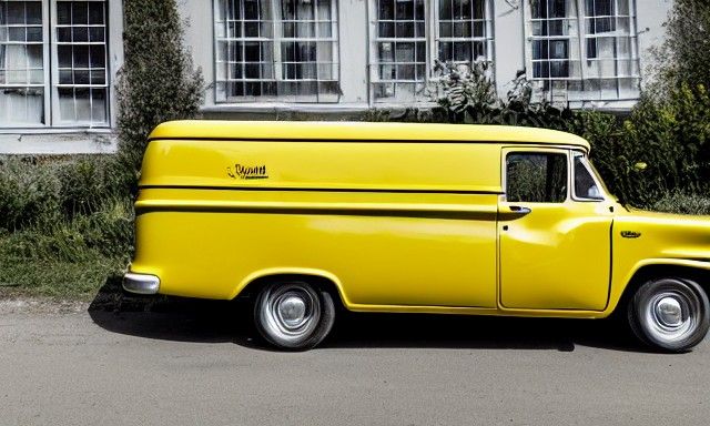 Yellow 1955 Delivery Van Image