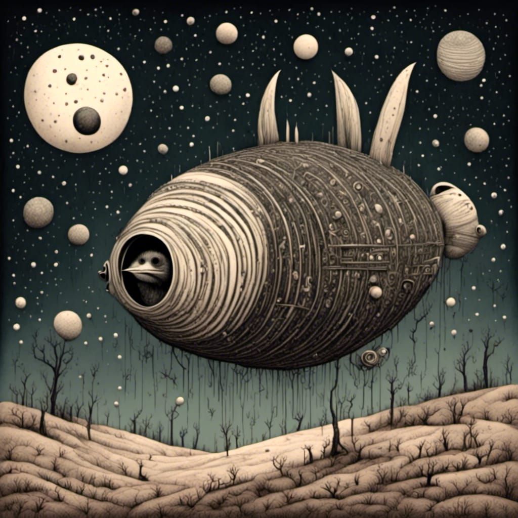 Zebrapunk Rocket Soars Through Outer Space