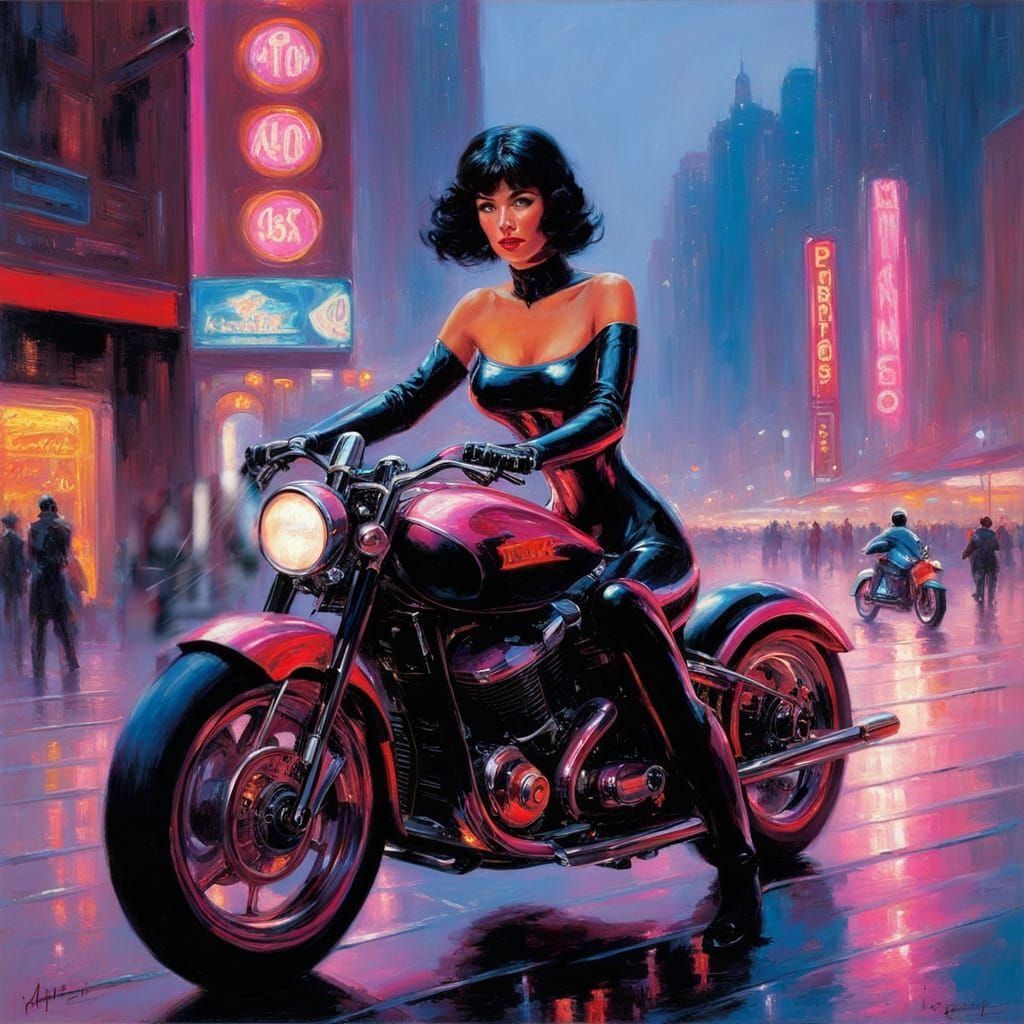 AI Generated Street Scene with Buildings