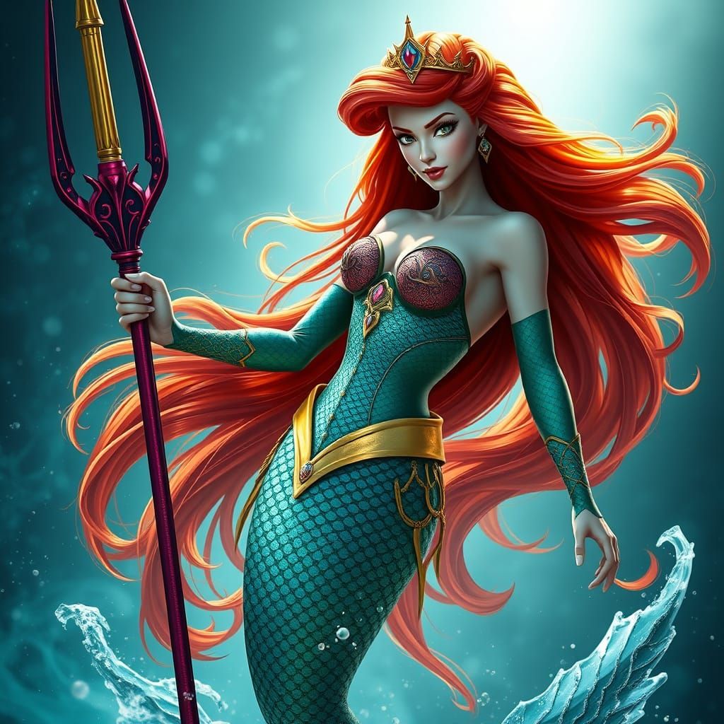 Underwater Goddess Queen in Vibrant Kingdom