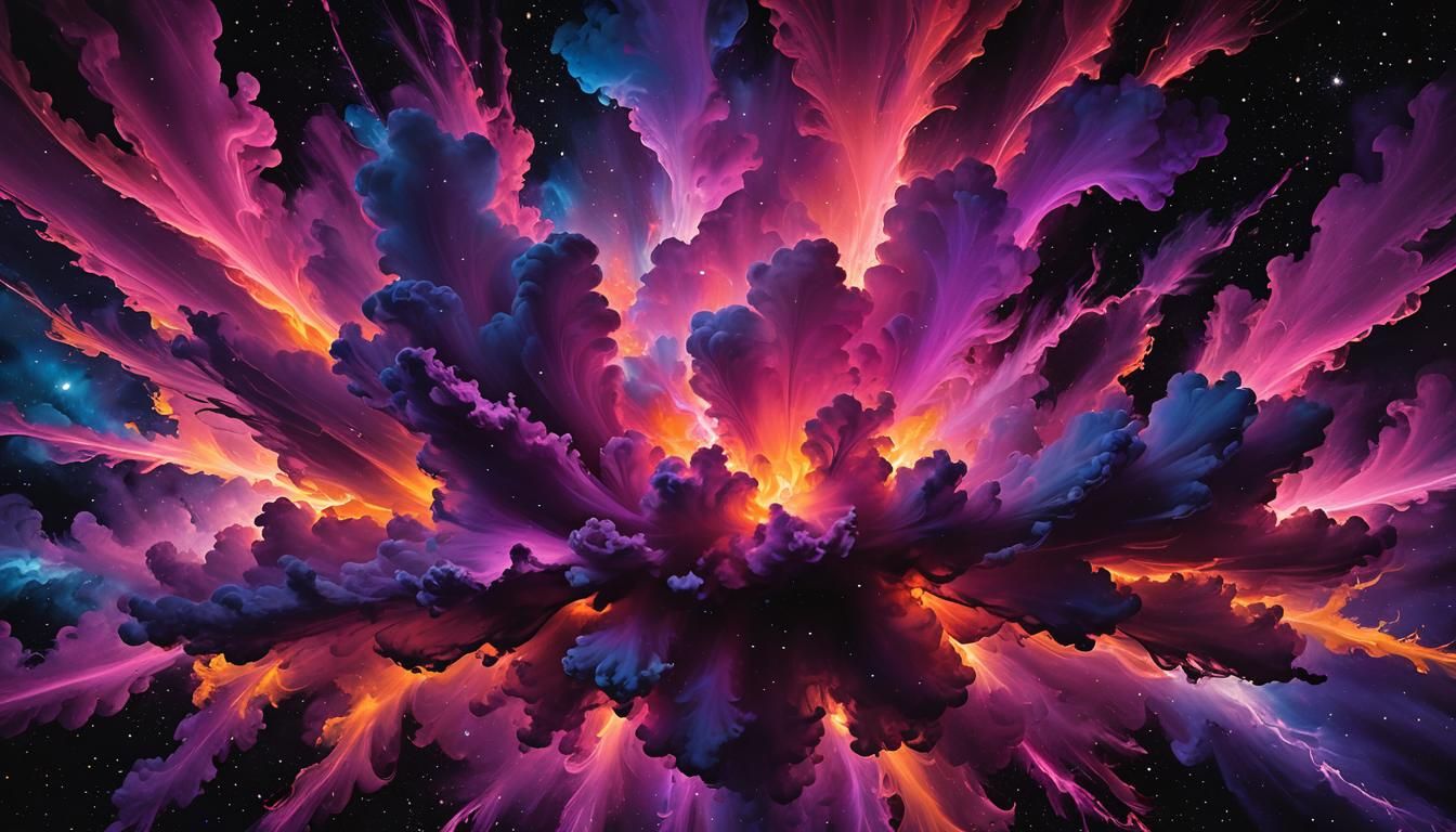 Neon Light Cloud in Surrealist Style