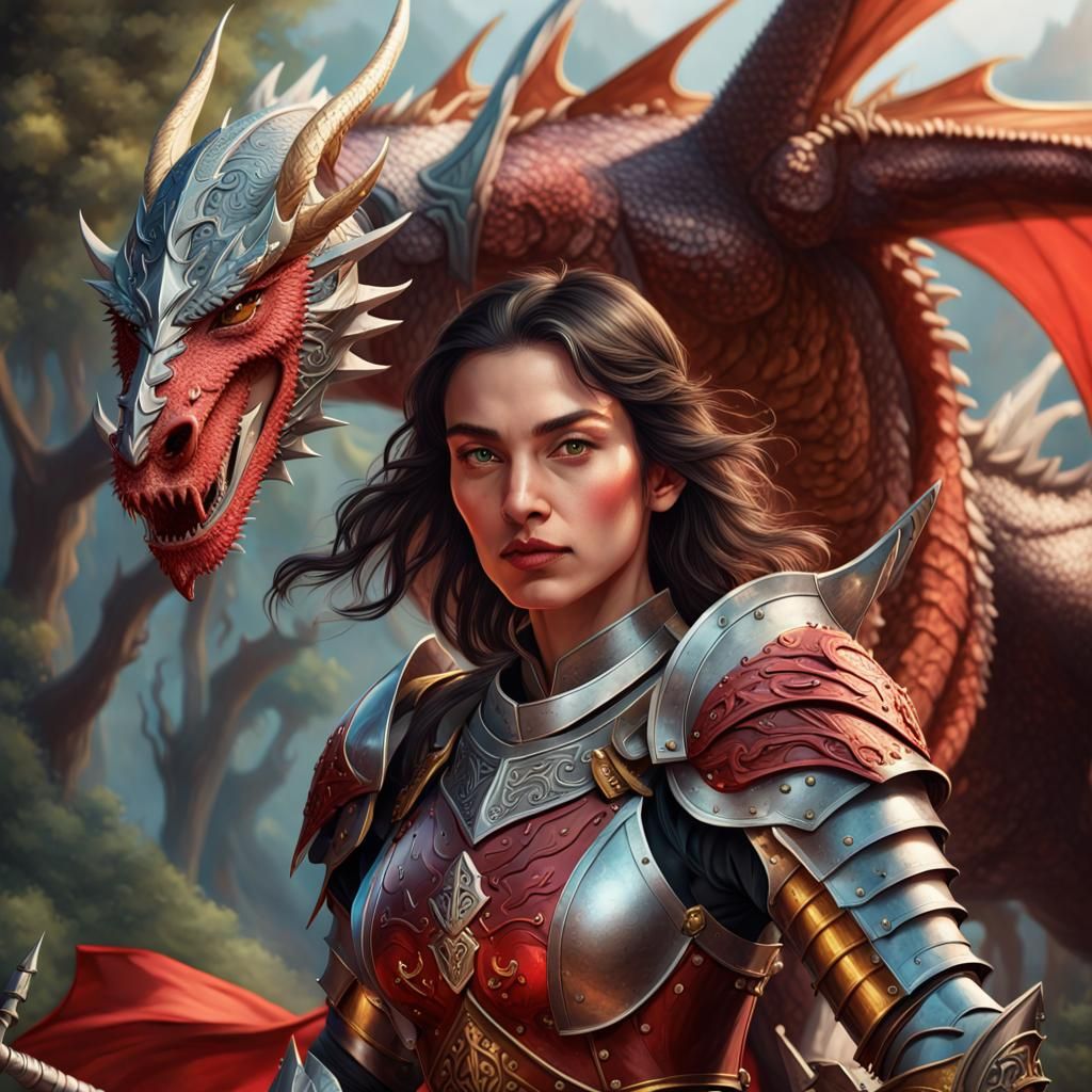 A female Knight of Solamnia from The Legend of Huma