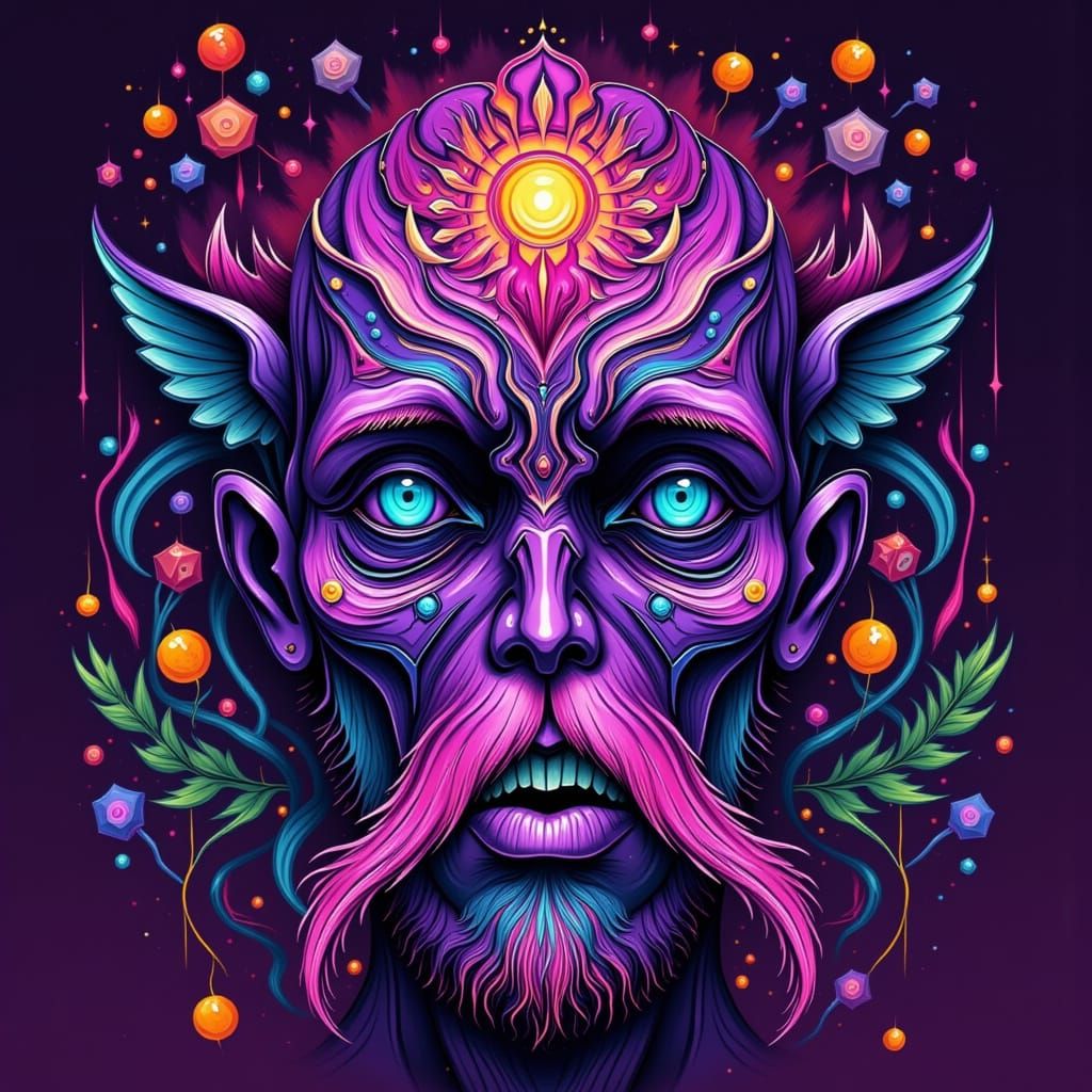 The Iconic Purple People Eater in Abstract