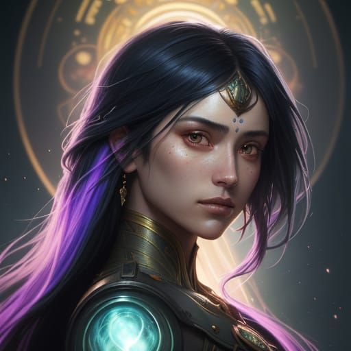 Intricate Meru the Sacropus Portrait in Vibrant Digital Art