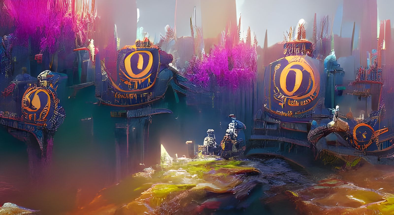 Knights of the Spiral Order in Detailed Matte Painting