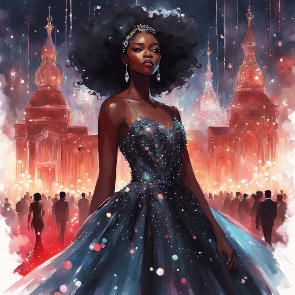 Ethereal Fantasy Red Carpet in Vibrant Colors