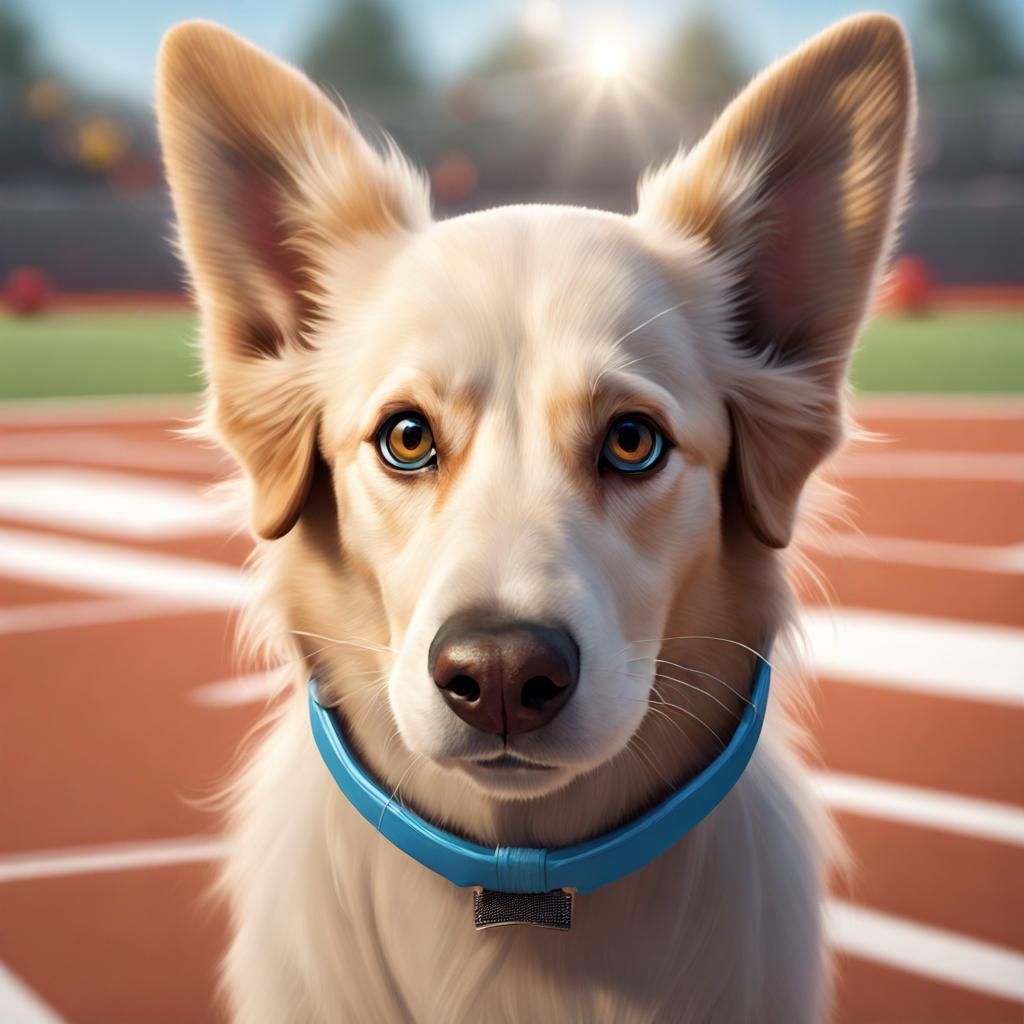 Dogs Playing Sports: Hyperdetailed Digital Art