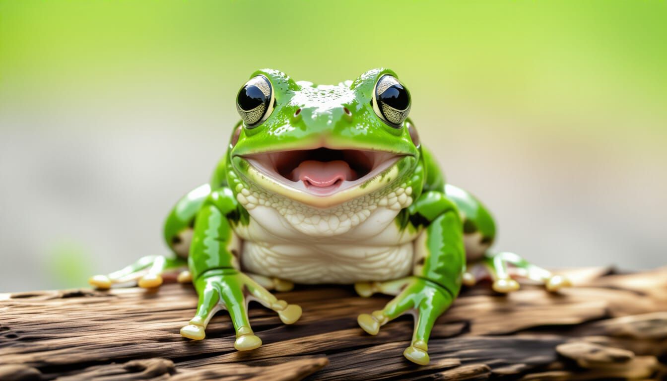 Surprised Frog: A Humorous Wildlife Portrait