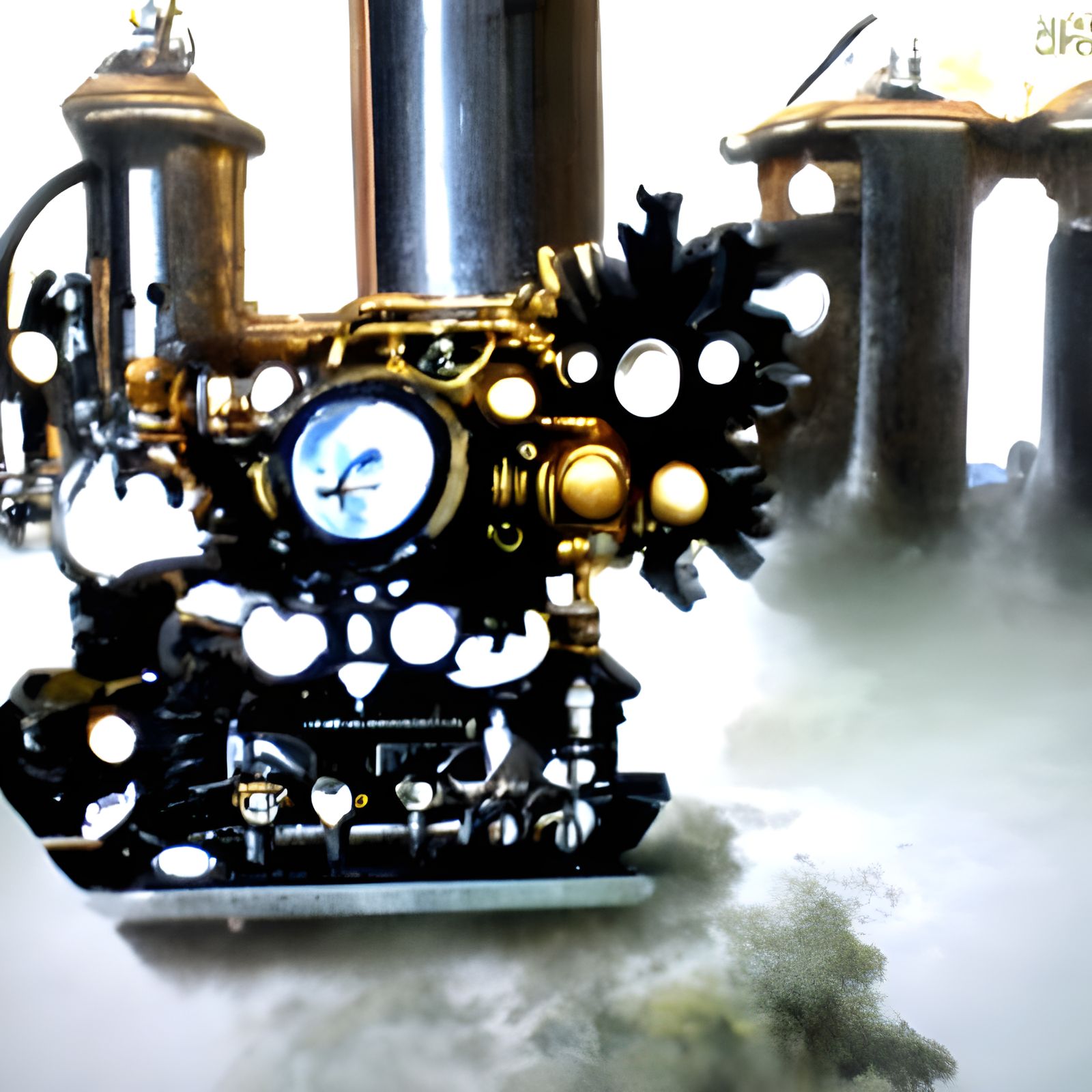 Futuristic Steampunk Engine Design
